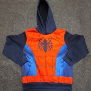 Spiderman Toddler Sweater/Hoodie Size 5/6..VERY GOOD CONDITION WORN TWICE.